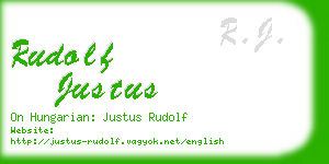 rudolf justus business card